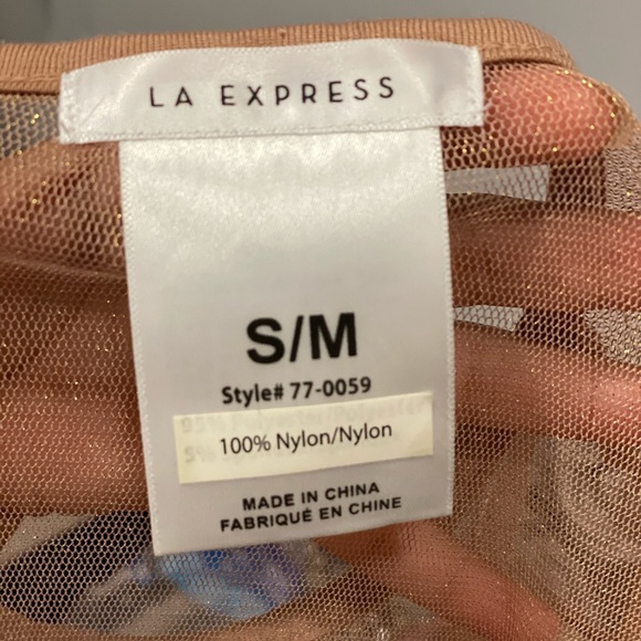 See thru light pink shimmering top ✨ - Picture 3 of 4